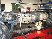 Verbogener LKW-Rahmen